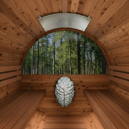 Micro Wood Barrel Sauna with Window (2 Person)