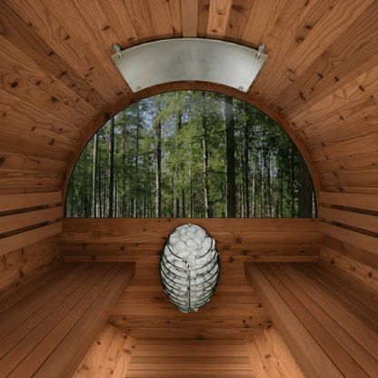 Micro Wood Barrel Sauna with Window (2 Person)