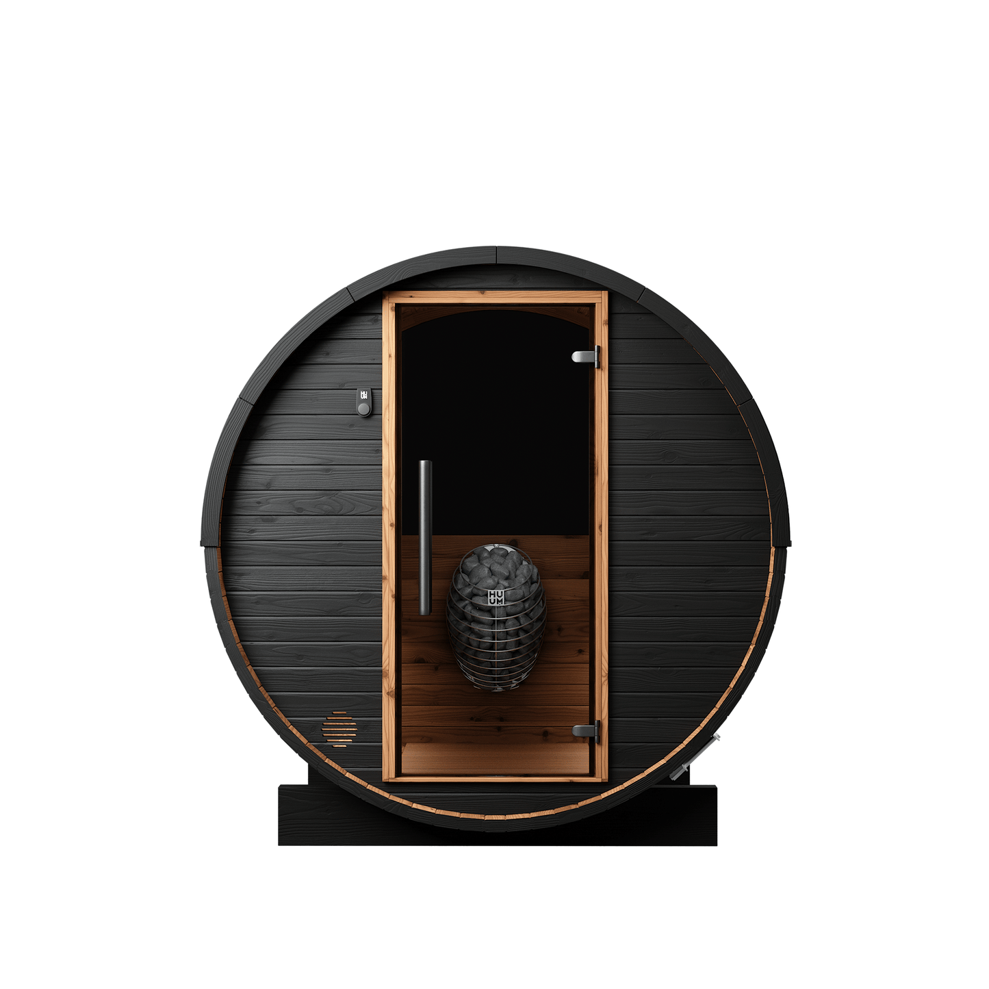 Micro Wood Barrel Sauna with Window (2 Person) in Black