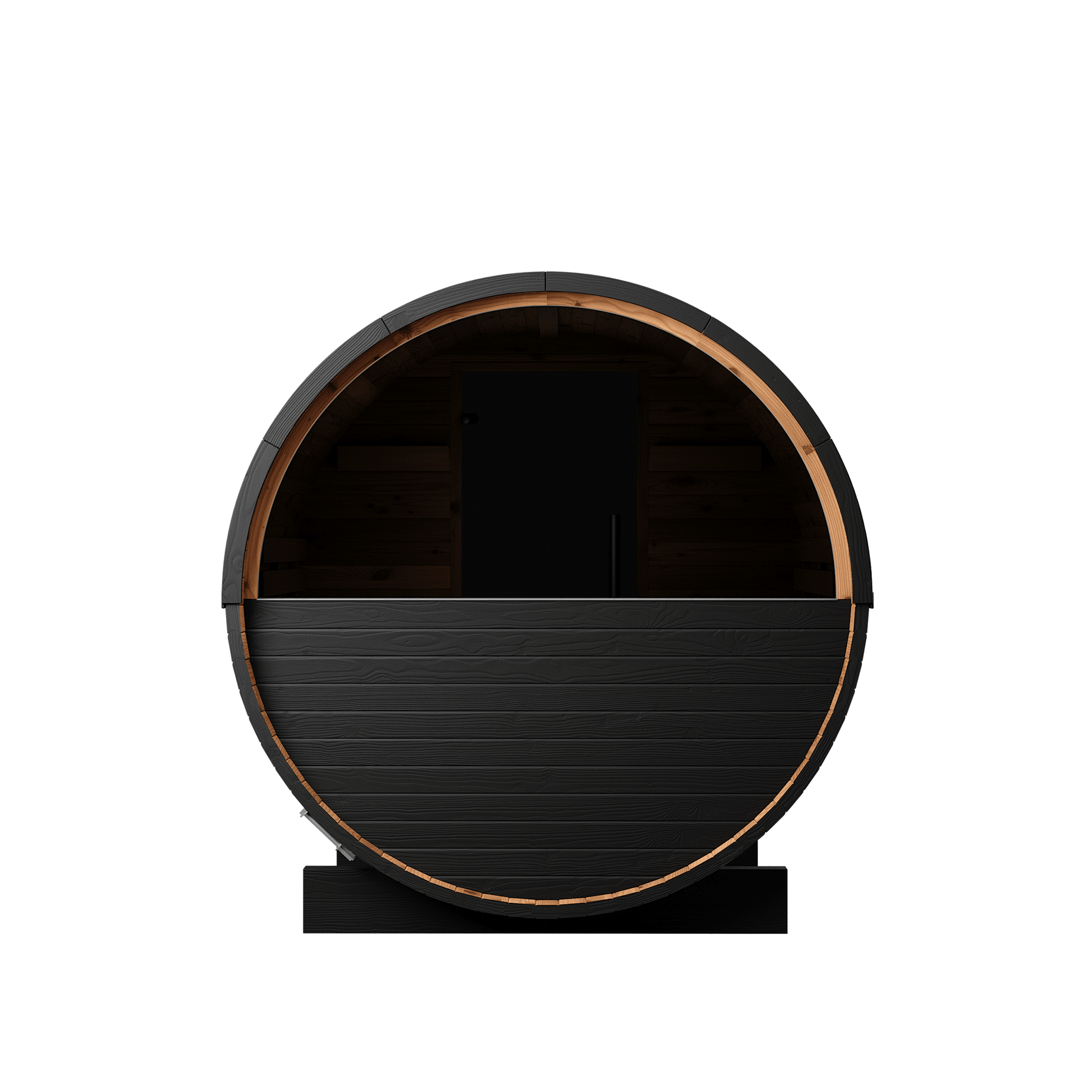 Micro Wood Barrel Sauna with Window (2 Person) in Black