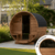 Thermo Wood Barrel Sauna with Window - Regular with Relaxation Terrace (2-4 Person)