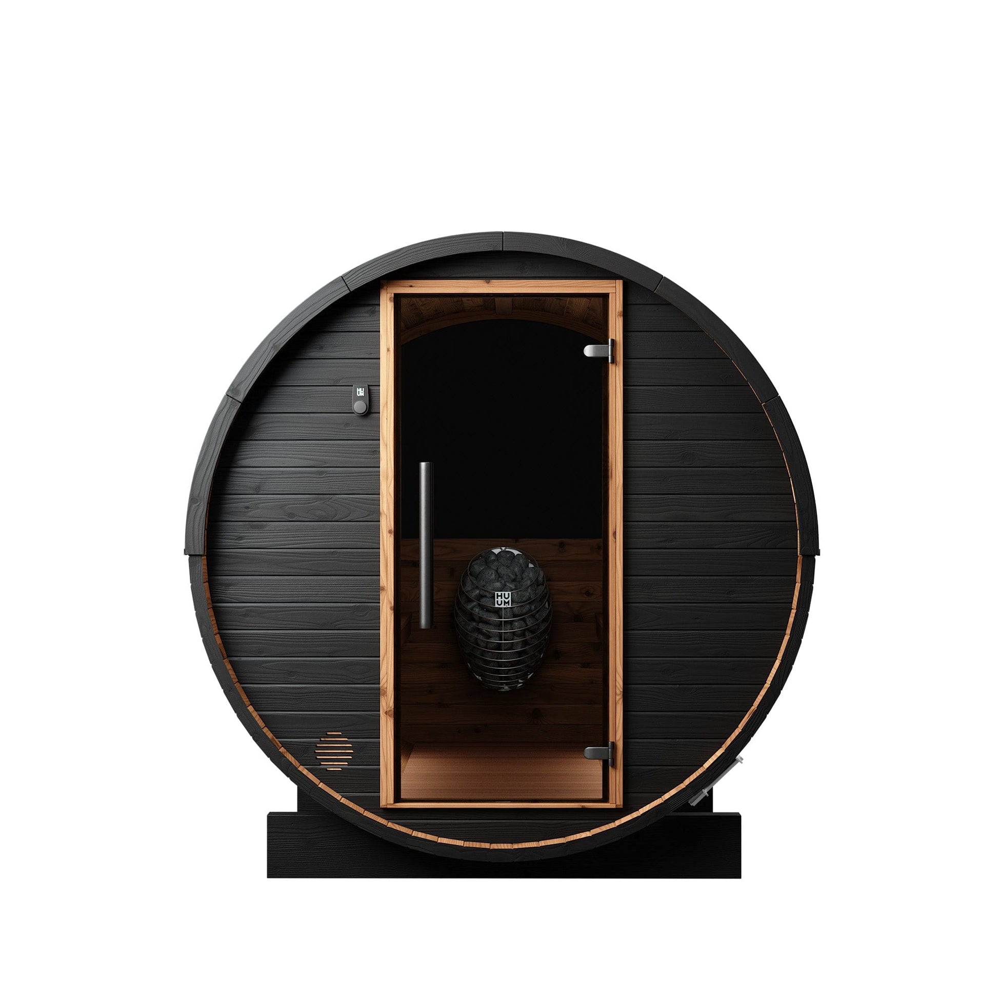 Small Wood Barrel Sauna (2-4 Person) in Black