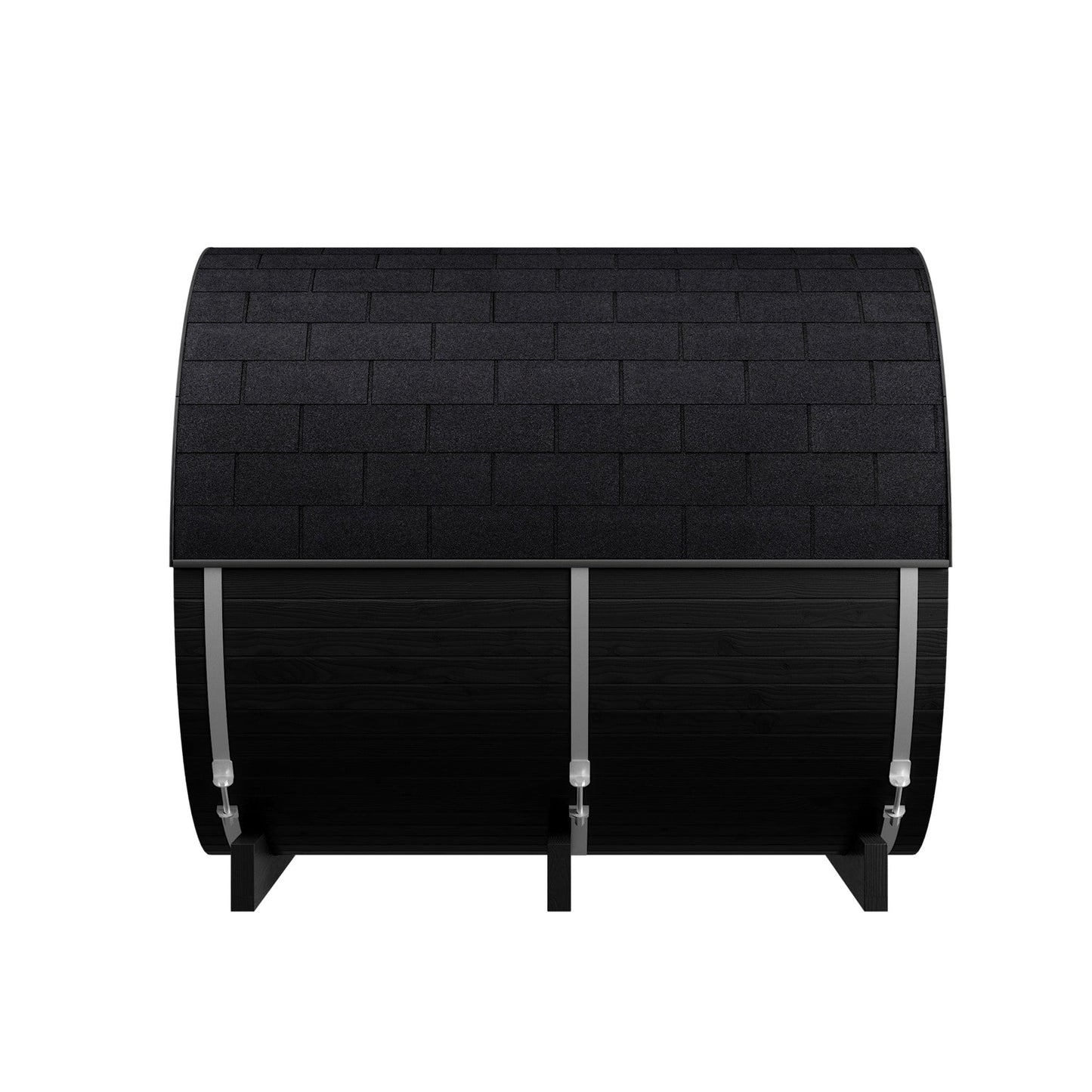 Small Wood Barrel Sauna (2-4 Person) in Black