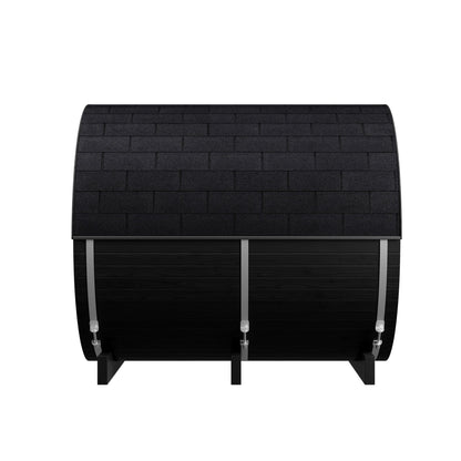 Small Wood Barrel Sauna (2-4 Person) in Black