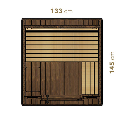Thermo Wood Cube Sauna - Mini (2 Person) Barrel Sauna | Finnmark Sauna