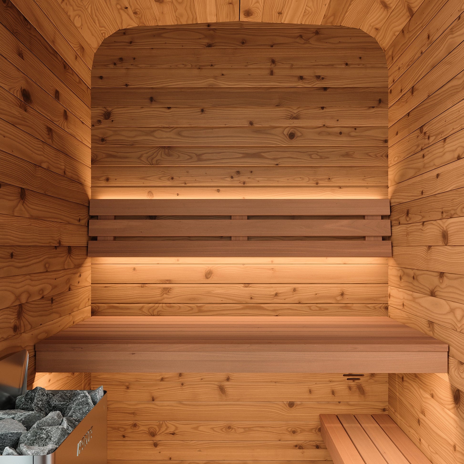 Thermo Wood Cube Sauna - Mini (2 Person) Barrel Sauna | Finnmark Sauna