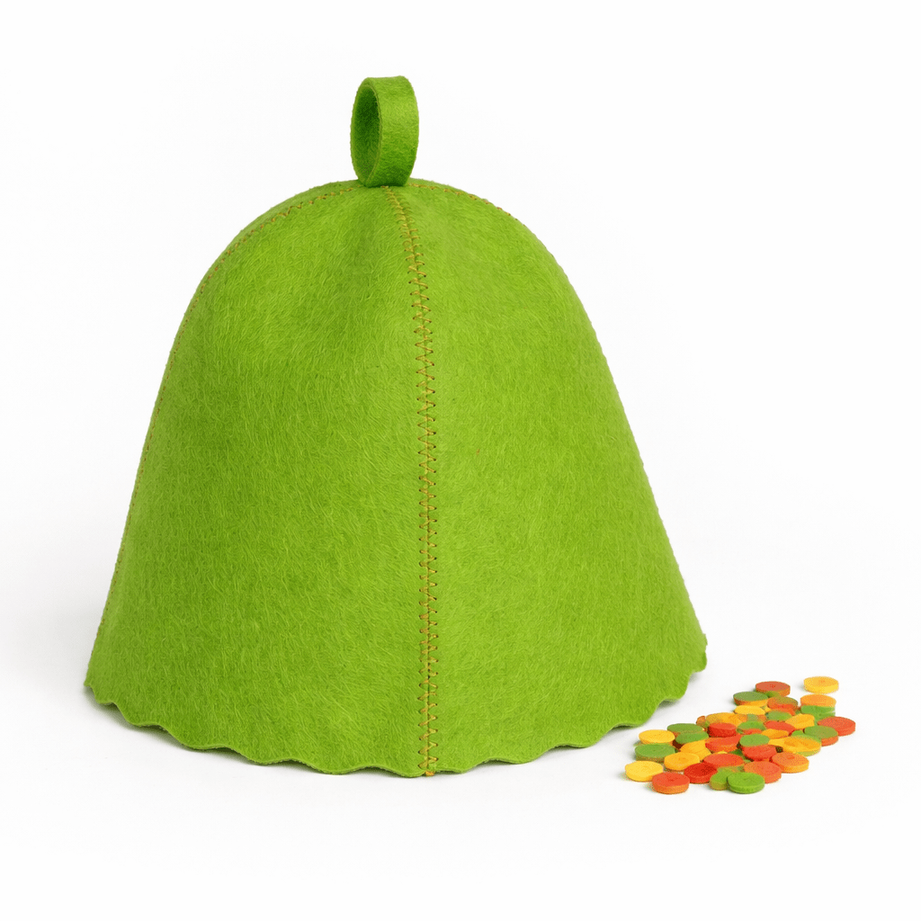 Traditional Green Sauna Hat (100% Wool) Sauna Hat | Finnmark Sauna