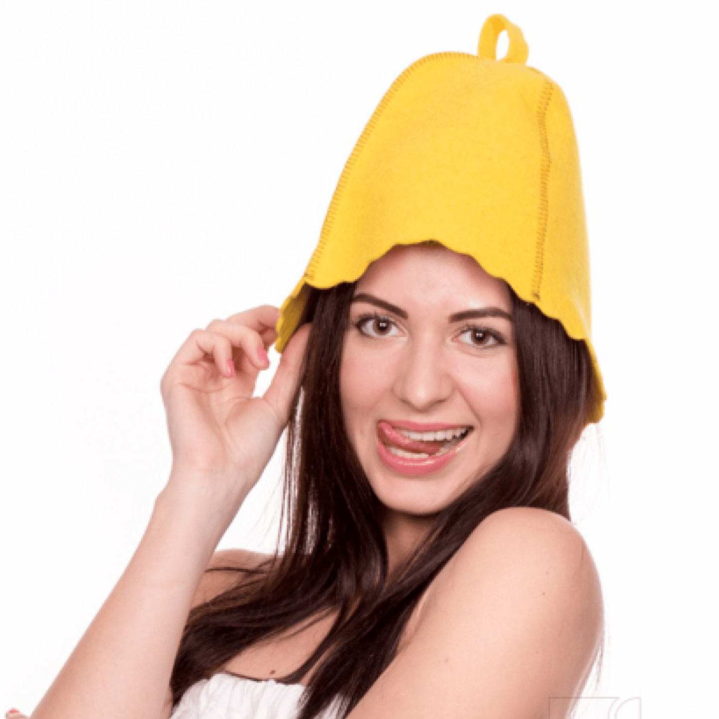 Traditional Yellow Sauna Hat (100% Wool) Sauna Hat | Finnmark Sauna