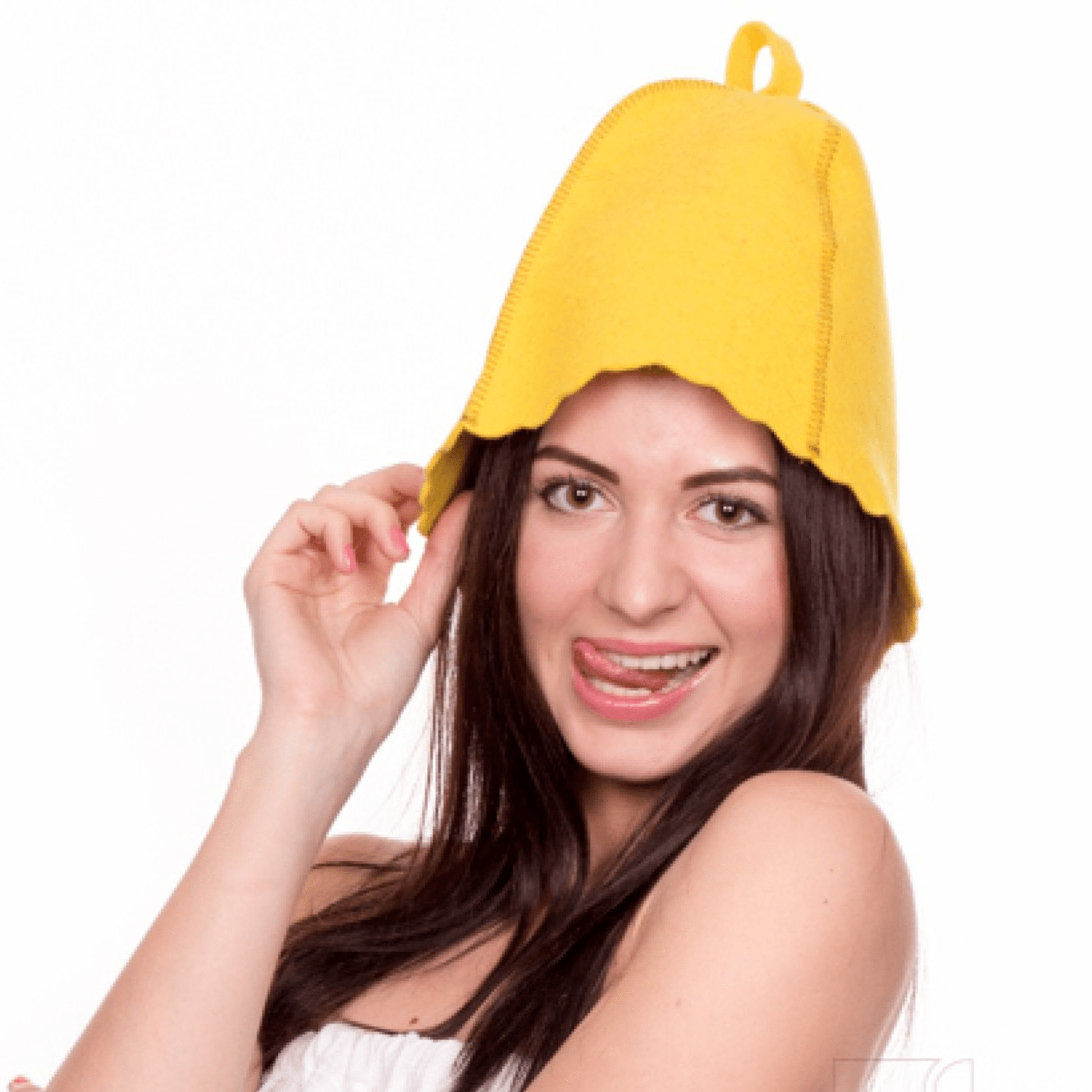 Traditional Yellow Sauna Hat (100% Wool) Sauna Hat | Finnmark Sauna