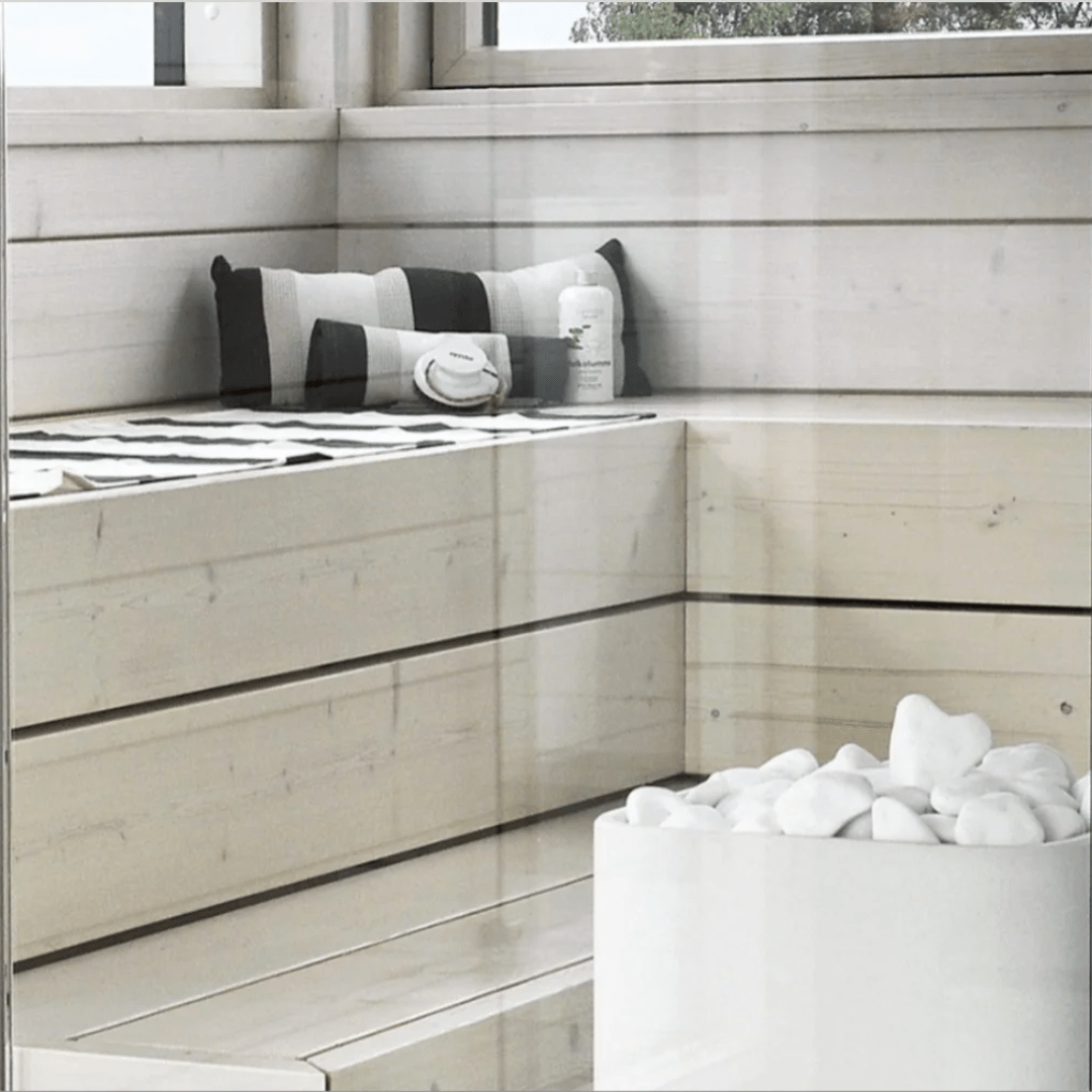 Tulikivi Kuura 2 Integrated Soapstone Electric Heater Cover (White) Soapstone Cover | Finnmark Sauna