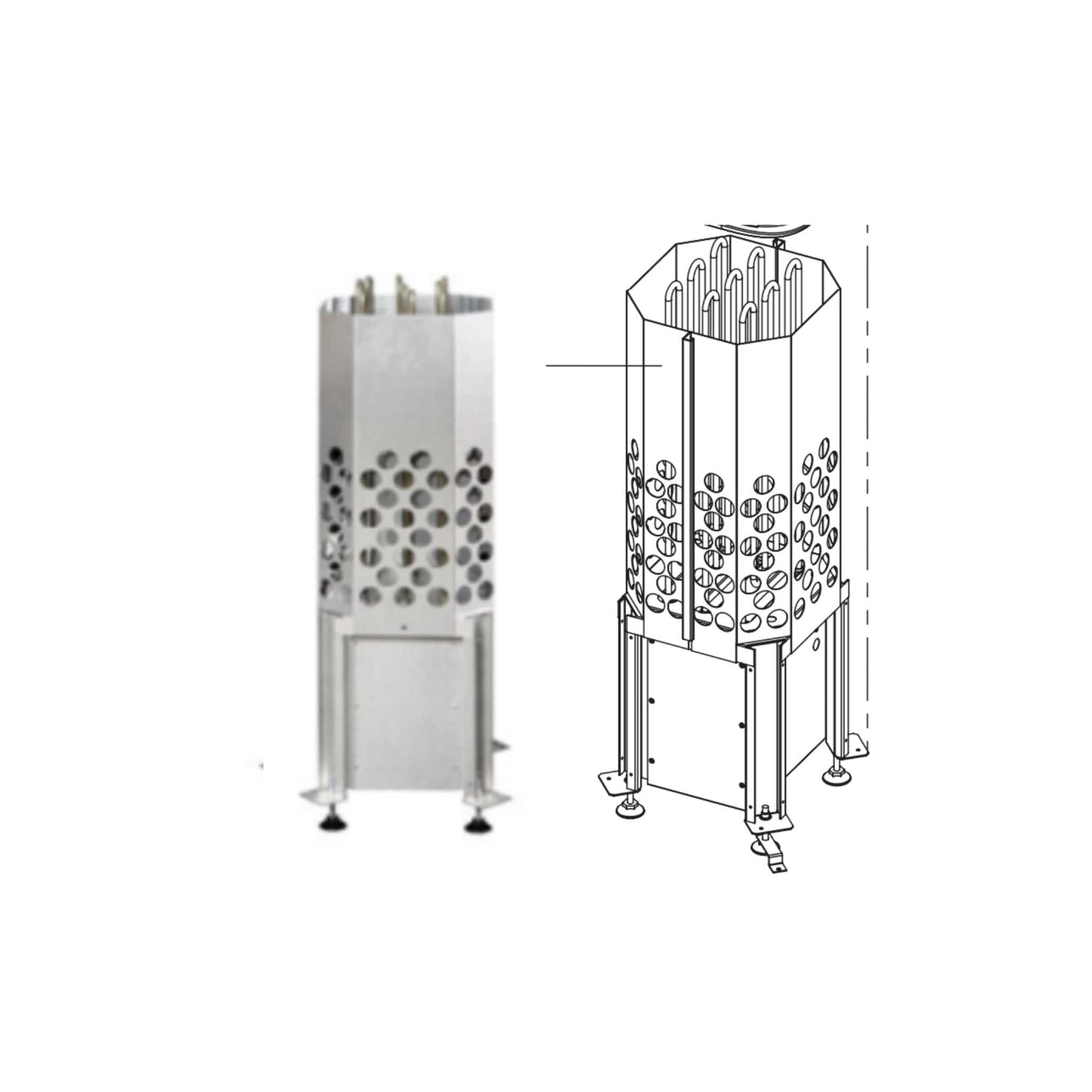Tulikivi Replacement D-Body with Heating Elements Heater Body | Finnmark Sauna