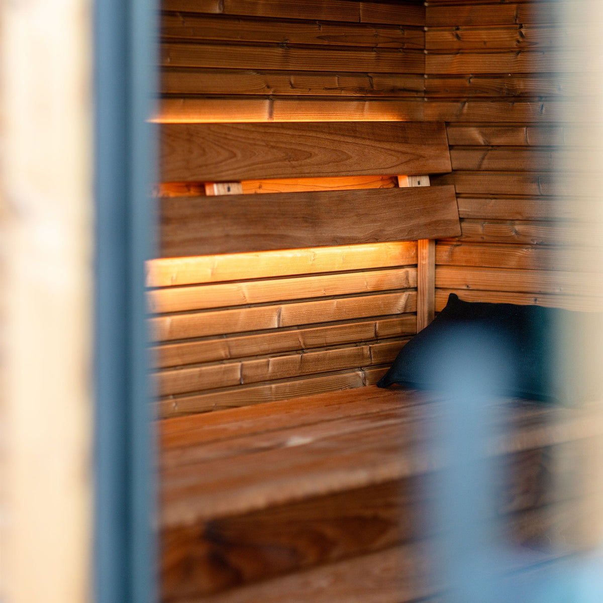 Warm LED Lighting Kit for Contemporary Outdoor Sauna