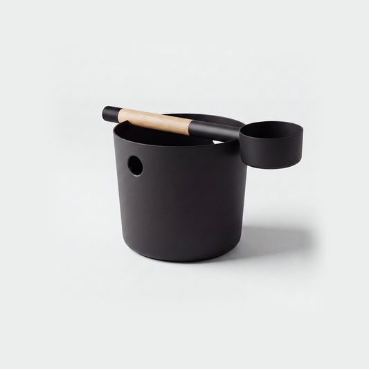 KOLO Sauna Bucket and Ladle Set Black - hero