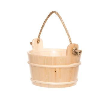 4 Living Sauna Bucket Spruce With Rope Handle 4 Litre