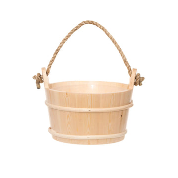4 Living Sauna Bucket Spruce With Rope Handle 4 Litre