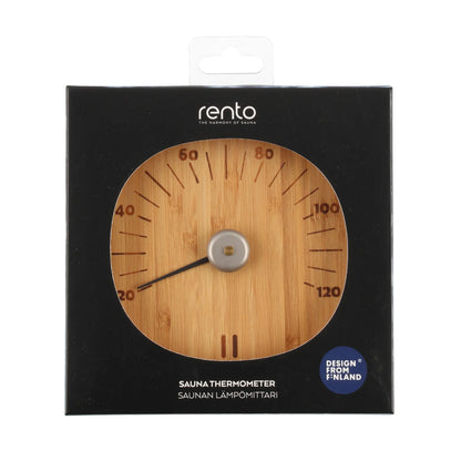 Rento Bamboo Sauna Thermometer Sauna Thermometer | Finnmark Sauna