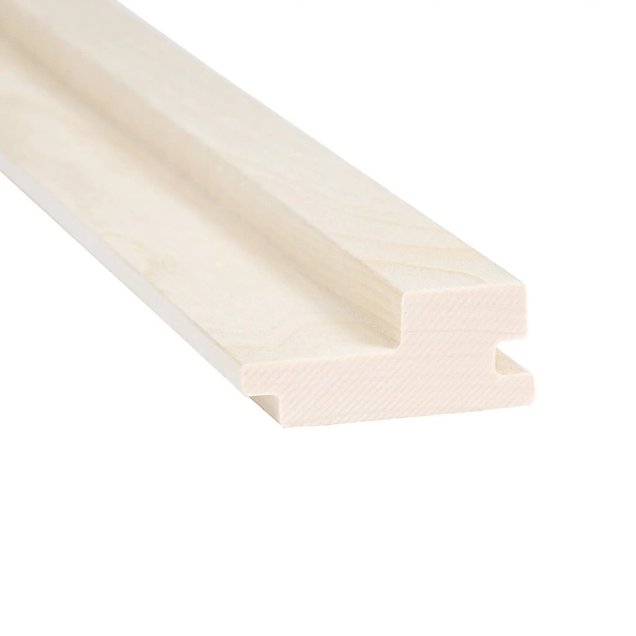 Panel Cladding Step Bit Aspen Sauna Wood Cladding Step 64mm (Pack of 4)