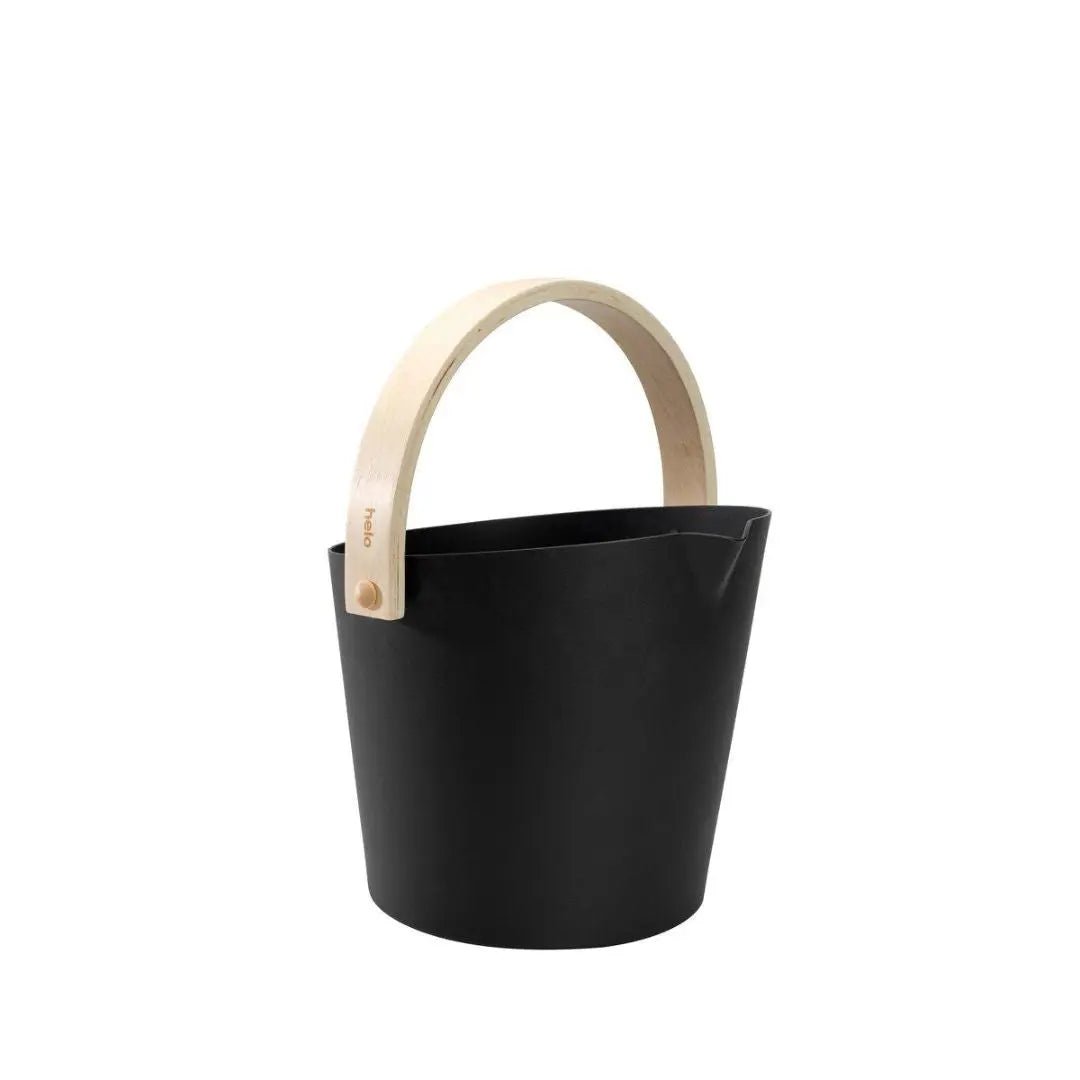 Black Anodised Aluminium Sauna Bucket (Brilliant Range) by Helo Sauna Bucket/Pail | Finnmark Sauna