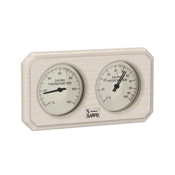 Box Style Sauna Thermometer & Hygrometer Aspen