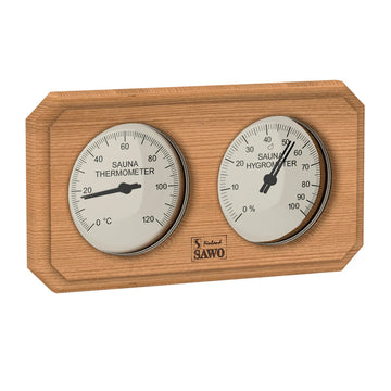 Box Style Sauna Thermometer & Hygrometer Cedar