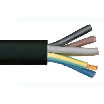 H07RN-F 7 Core Rubber Cable - Black Cut to Size Per Metre