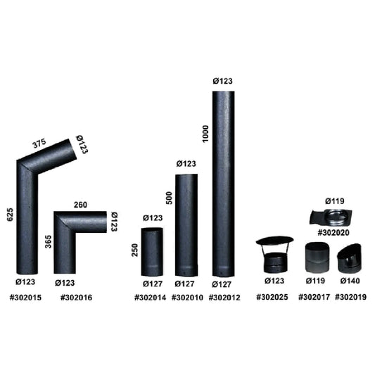 Individual Flue Parts, Adapters & Flanges | Finnmark Sauna