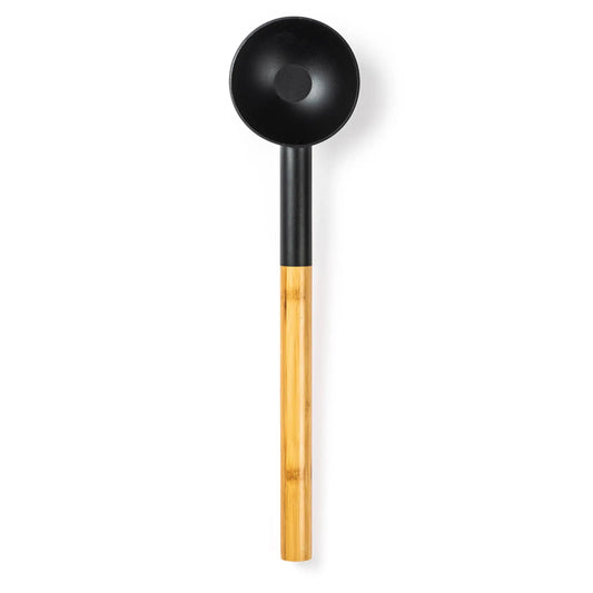 Narvi Black Aluminium Ladle Bamboo Handle Sauna Ladle | Finnmark Sauna