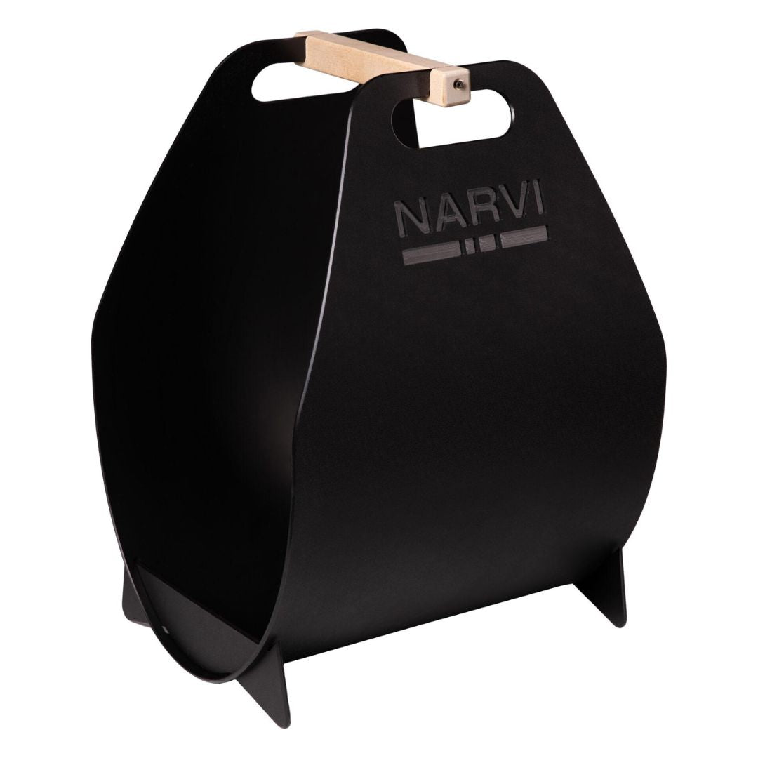 Narvi Wood Basket Matte Black Sauna Bucket/Pail | Finnmark Sauna