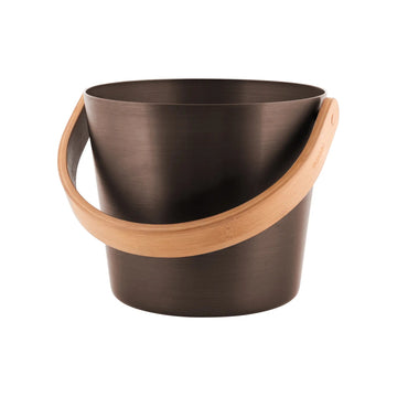 Rento 5 Litre Anodised Aluminium Sauna Bucket in Brown/Black