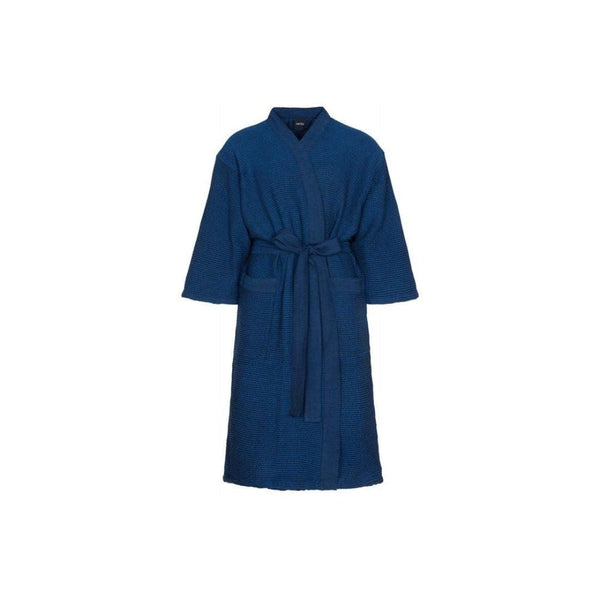 Rento Kenno Bathrobe Recycled Cotton Dark Blue