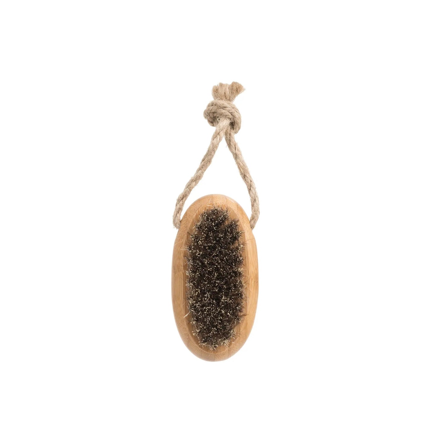 Rento Oval Wooden Nail Brush Bamboo & Natural Hair Bath Brush | Finnmark Sauna