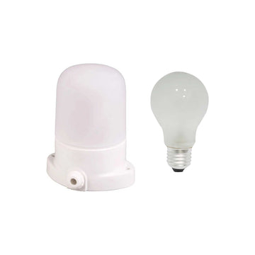 Sauna Light Fitting & Bulb Set - IP54 Water Protected