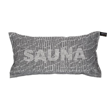 Sauna Pillow Saunatikut Collection by Jokipiin Pellava White/Black