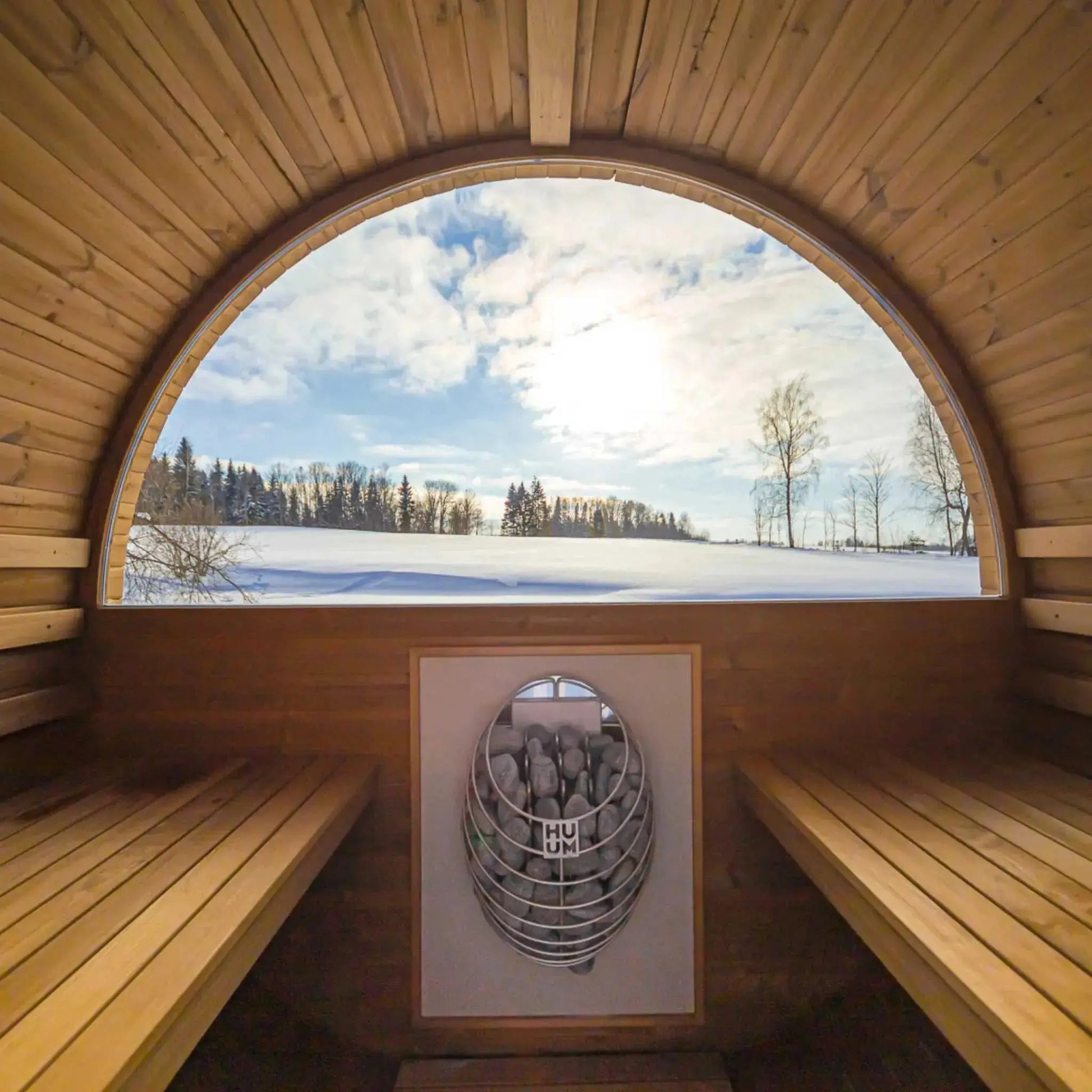 Thermo Wood Barrel Sauna - Large (L: 300 & ø: 225 cm) Barrel Sauna | Finnmark Sauna