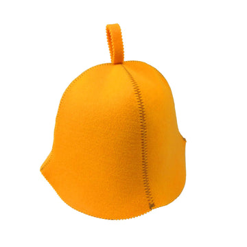 Traditional Lightweight Orange Felt Sauna Hat