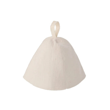 Traditional White Felt Sauna Hat