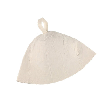 Traditional White Felt Sauna Hat