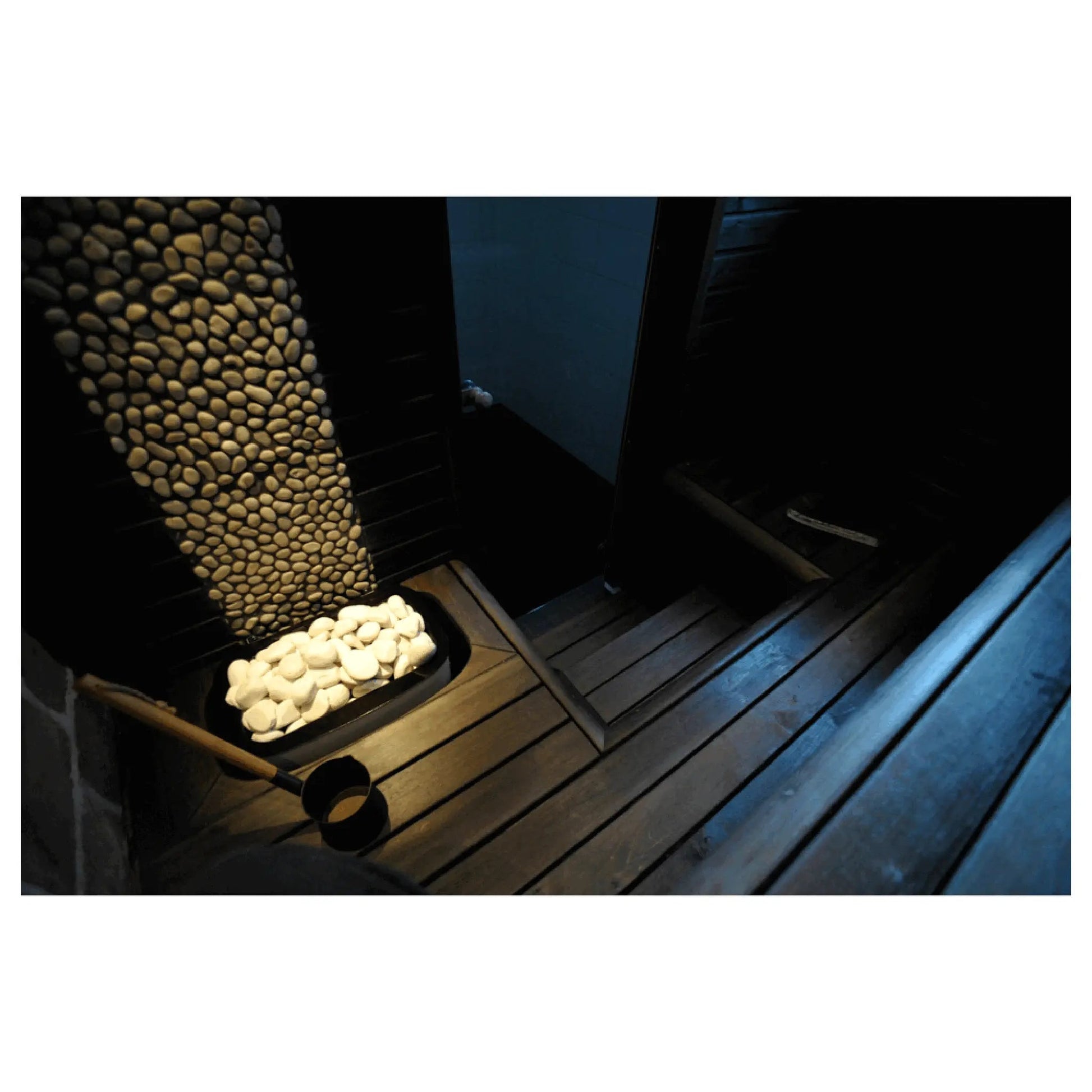 White Sauna Heater Decorative Cover Stones Sauna Stones | Finnmark Sauna